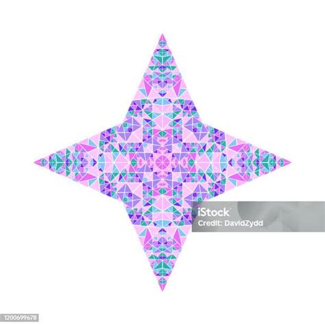 Geometris Warnawarni Segitiga Mosaik Ornamen Bintang Simbol Template