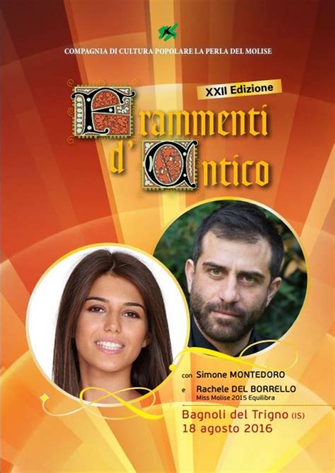 Simone Montedoro Official Fan Club Agosto