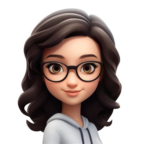 Premium Ai Image Memoji Beautiful Girl Woman On White Background Emoji