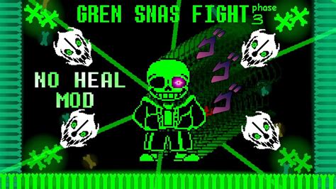 No Heal Mod Undertale Fangame Gren Snas Fight Phase Youtube