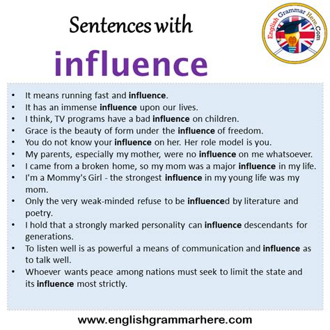 Sentences With Influence, Definition And Example Sentences, 48% OFF