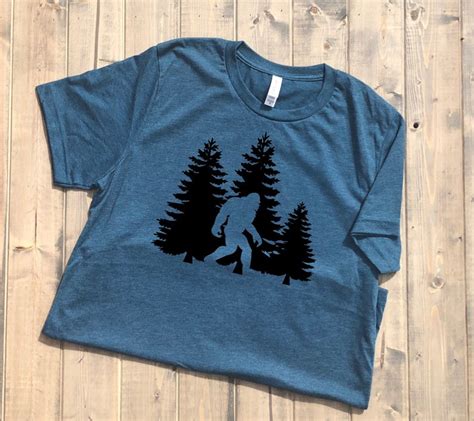 Bigfoot Shirt Sasquatch Big Foot Yeti In The Mountains Tee Etsy