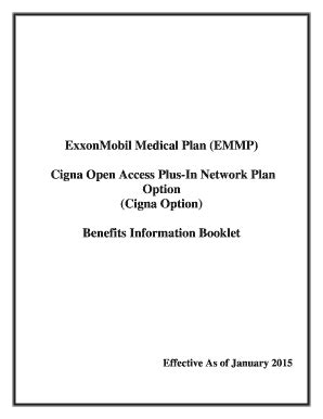 Fillable Online Cigna Open Access Plus In Network Plan Fax Email Print