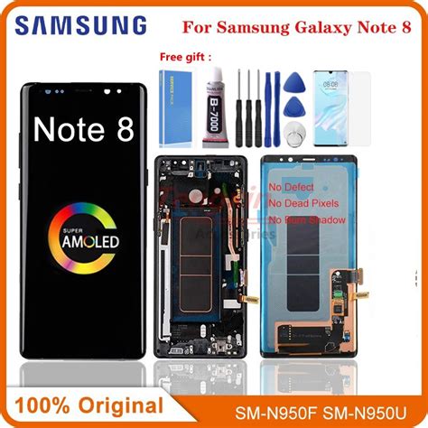 63original Amoled For Samsung Galaxy Note 8 N950f N950a N950u Lcd Display With Frame Touch