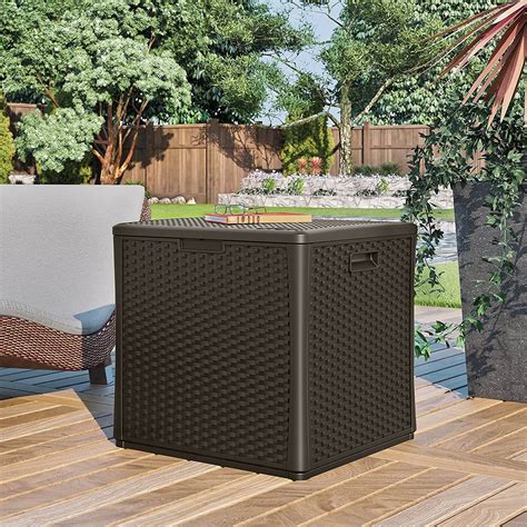 Suncast W Gallons Water Resistant Resin Lockable Deck Box