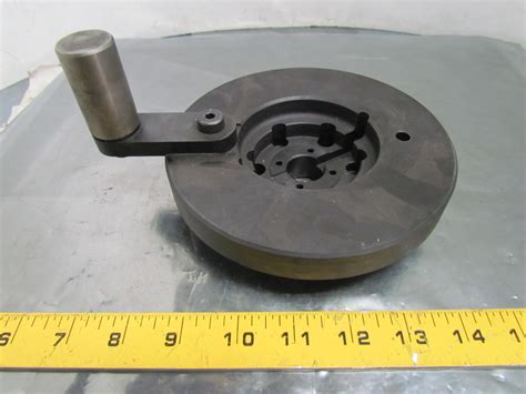 Machined Steel Hand Wheel Crank 6dia 8 Swing 78 Center Hole Heavy 8