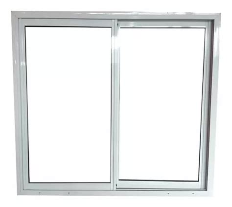 Ventana Aluminio Blanco Vidrio Entero X Con Vidrio Mm