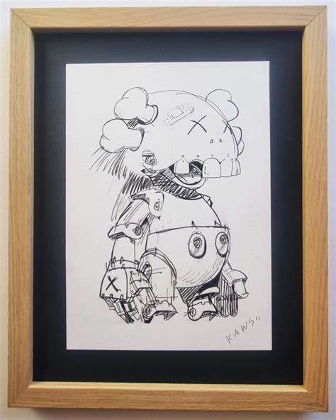 Bid Now Kaws Drawing Hand Signed Invalid Date Cet