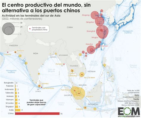 La Hegemon A Portuaria De China En El Sur De Asia Mapas De El Orden