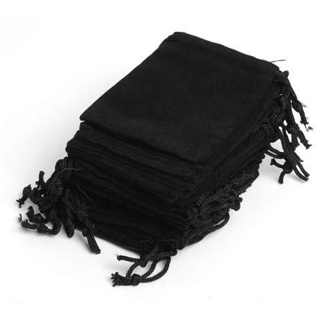 Bolsa De Terciopelo Negro Con Cord N Bolsa De Joyer A X Cm Bolsas De