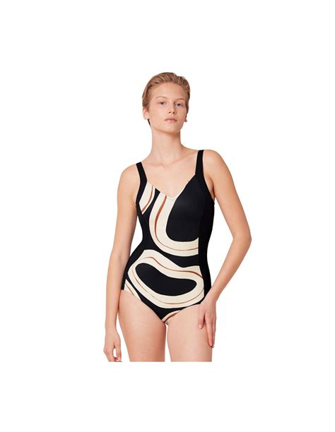 One Piece Swimsuit Triumph Summer Allure Ow 01 New Color Black Mix Size