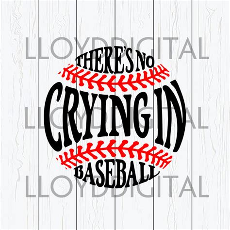 Theres No Crying In Baseball Svg Softball Baseball Heart Shirt Svg Pn