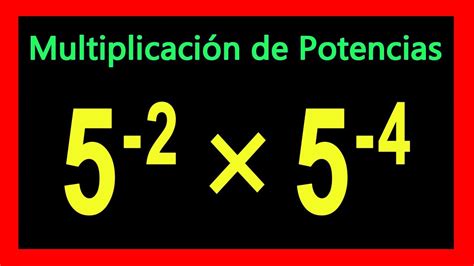 Multiplicaci N De Potencias Con Exponentes Negativos Youtube