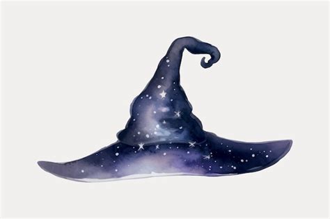 Mystical Starry Wizard Hat Illustration Premium Ai Generated Vector