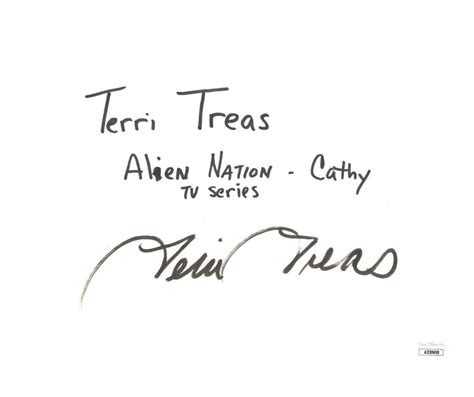 Terri Treas Signed Autograph Large Cut Signature Alien Nation Cathy JSA ...