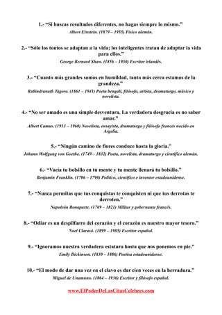 Citas Celebres Que Te Cambiaran La Vida Pdf