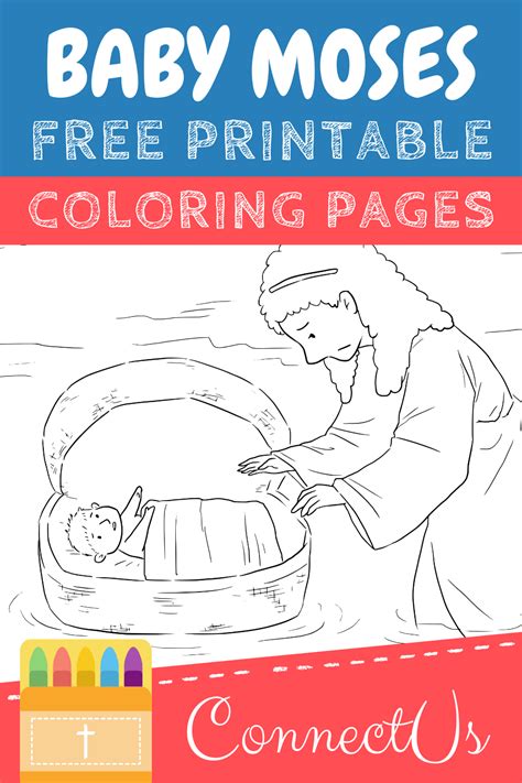 Free Baby Moses Coloring Pages For Kids Printable Pdfs Connectus