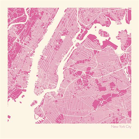 New York City Map Instant Download Nyc City Map Art Digital Etsy Hong