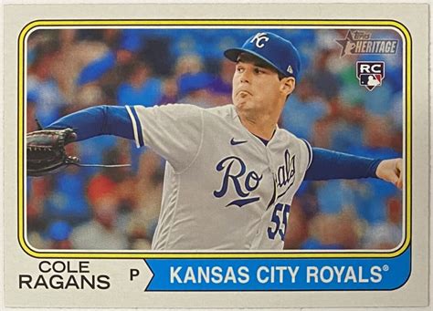 Cole Ragans Topps Heritage Kansas City Royals Baseball Retro