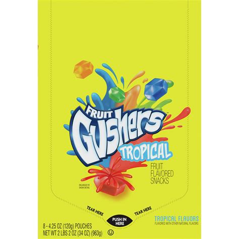 Gushers Tropical Fruit Flavored Snacks 8 Count