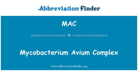 Mac Definición Complejo Mycobacterium Avium Mycobacterium Avium Complex