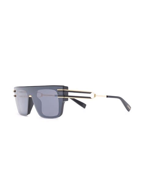 Balmain Eyewear Square Frame Tinted Sunglasses Farfetch