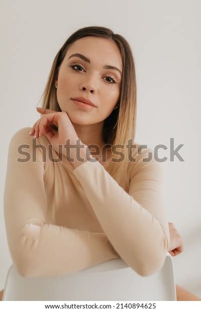 Adorable Pretty Woman Brown Eyes Nude Stock Photo Shutterstock