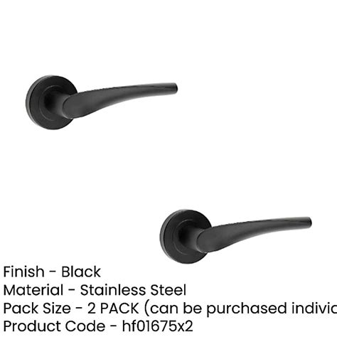 pack elegant matt black lever door handle  modern spaces
