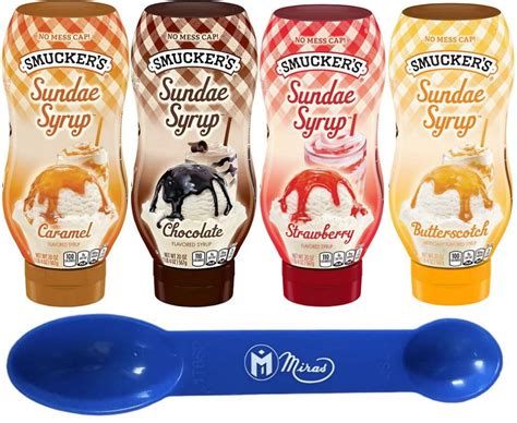 Pack Of 4 Smuckers Sundae Syrup Chocolate Caramel Butterscotch