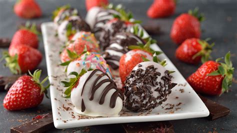 Wallpaper Dessert Chocolate Strawberry 3840x2160 Uhd 4k Picture Image