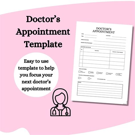 Doctor Appointment Template Doctor Visit Prepare Dr Appointment Notes