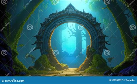 Fantasy Mystical Portal-transition To Another World, Round Fantasy Gate ...