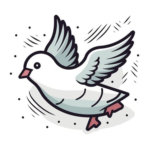 Premium Vector Pigeon Vector Illustration Pigeon Doodle Icon