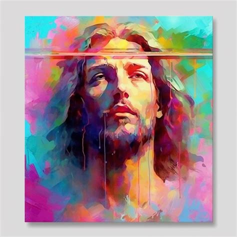 Premium Photo Abstract Art Colorful Painting Art Of The Cross Jesus