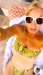 Caroline Stanbury S Snake Print Bikini Big Blonde Hair