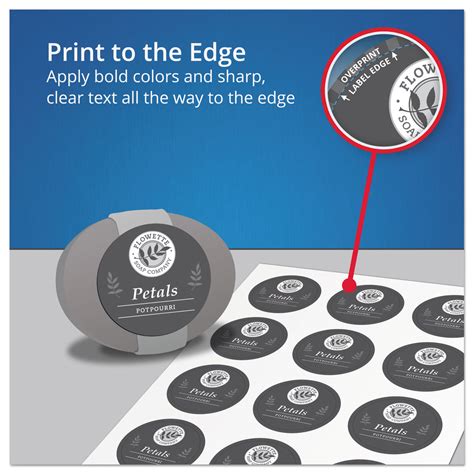 Avery® Round Print To The Edge Labels Wscalloped Edge 2 12 Dia