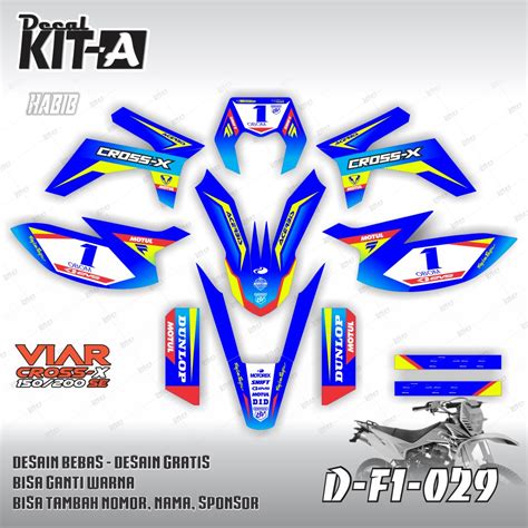 Decal Viar Cross X 200 Decal Viar Cross 150 Sticker Striping Stiker