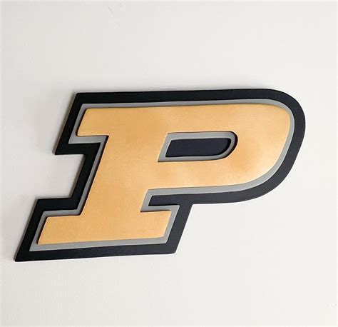 Purdue Logo Wall Decor Custom College Logo T For Purdue Etsy