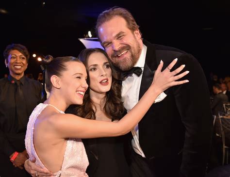 Pictured Millie Bobby Brown Winona Ryder And David Harbour Best