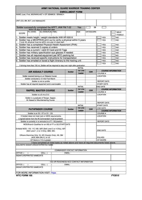 Wtc Form 100 Fillable Printable Forms Free Online