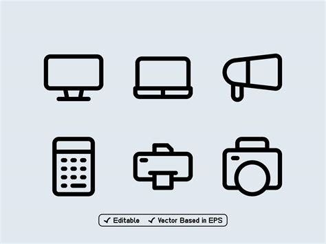 Set of electronic icons 6065324 Vector Art at Vecteezy