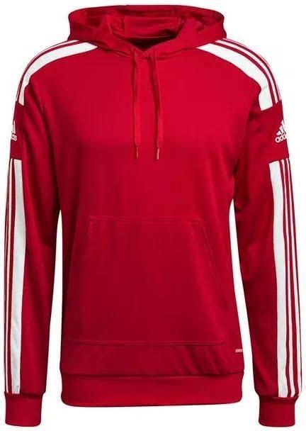 Bluza męska z kapturem kangurka adidas Squadra 21 Hoodie Czerwony XL