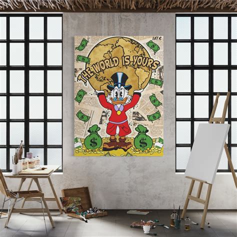 Scrooge Mcduck X Scarface Canvas Scrooge Montana Pop Art Alec