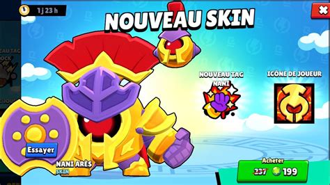 NANI ARÈS NOUVEAU SKIN BRAWL STARS YouTube