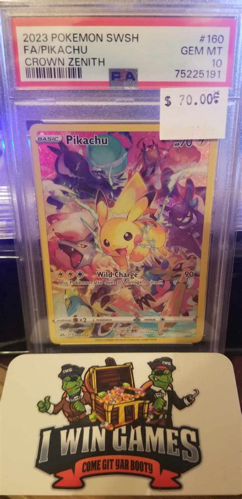 Mavin Psa English Crown Zenith Pikachu Full Art Secret Rare Sr