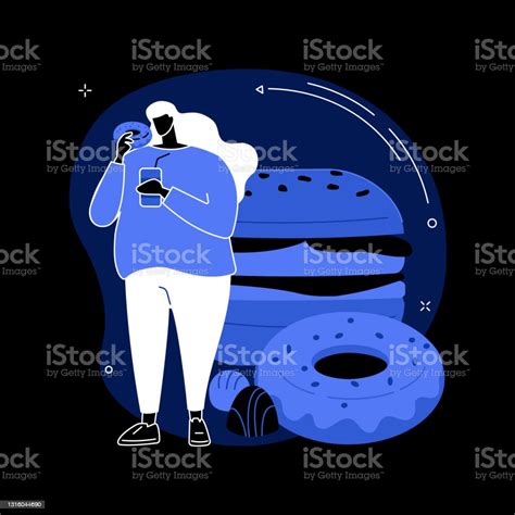 Overeating Addiction Abstract Concept Vector Illustration Stock Illustration Download Image