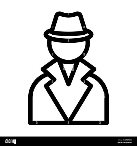 Spy Vector Thick Line Icon For Personal And Commercial Use Stock Photo