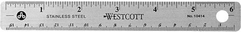 Amazon Westcott 10417 Stainless Steel Office Ruler With Non Slip