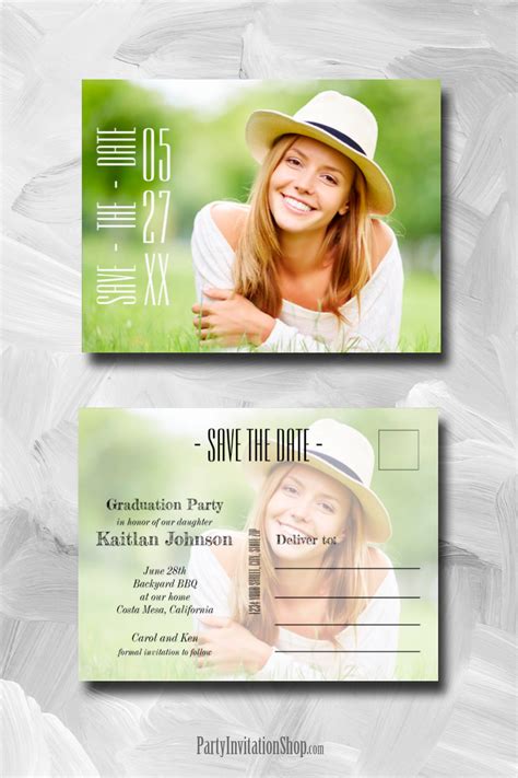 Graduation Save the Date Postcards - PARTY INVITATION SHOP