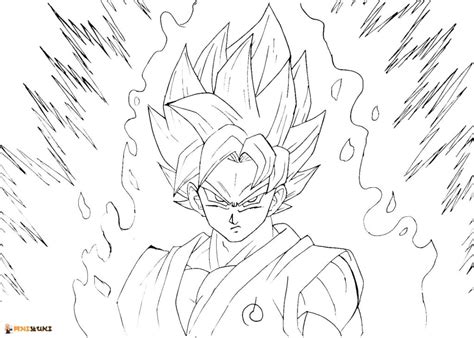 Goku Ssj Dios Para Colorear